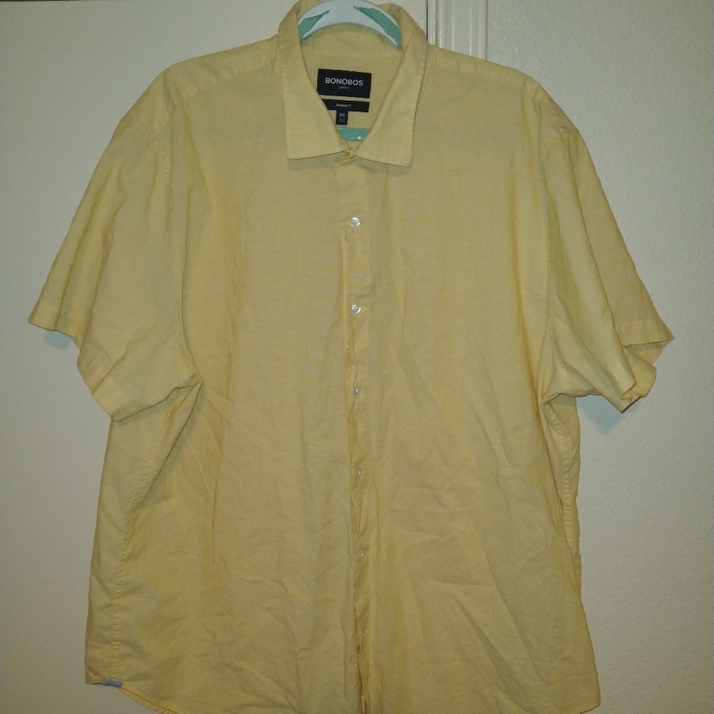 Bonobos Stretch Standard Fit Short Sleeve Button Up Shirt Men's sz XXL.